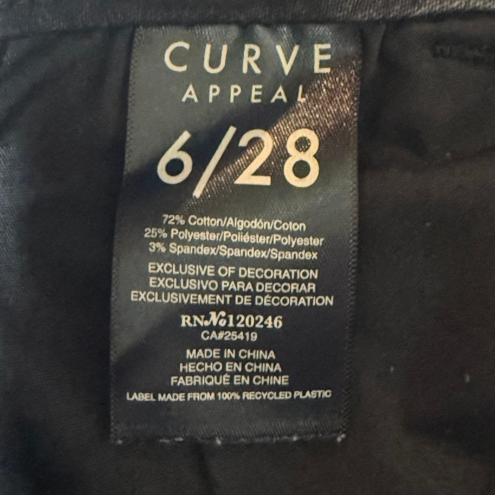 Curve Appeal Jeans Womens 6 28 Charcoal Black Curve Creator High Rise Boot Cut - Picture 7 of 16